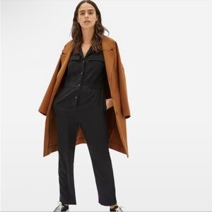 Everlane The Utility Drape Jumpsuit in Black, size 4